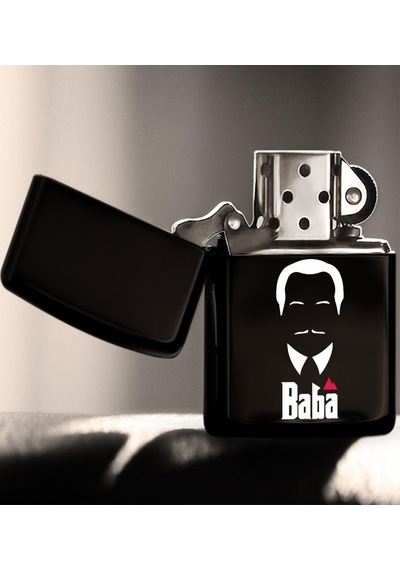 Bk Home Godfather Baba Tasarımlı Renkli Baskılı Benzinli Siyah Me N11.263