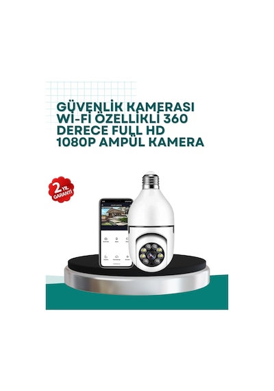Mey İthalat 360 Panoramik Görüntüleme Sunan Ampul Tipi Güvenlik Kamerası
