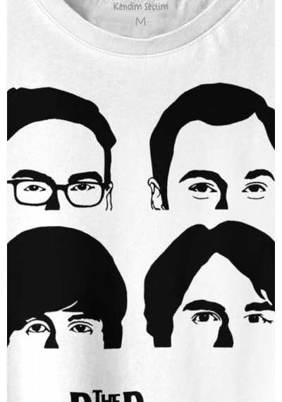 Big Bang Theory Dizi The Beatles Rock Kısa Kollu Baskılı Erkek T-shirt Unisex Tişört 001