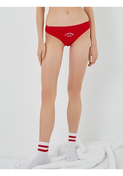 Koton Slogan Baskılı Brief Külot Kırmızı 3wlk30038mk 3WLK30038MK432 Kırmızı