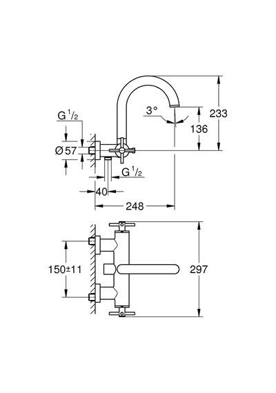 Grohe Grohe Atrio Banyo Bataryası 25010003 Krom