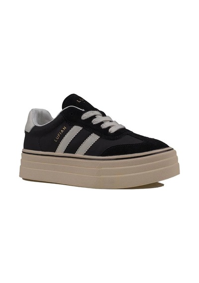 Lufian Angela Kadın Yüksek Taban Siyah Sneaker Ayakkabı 121230025 Siyah