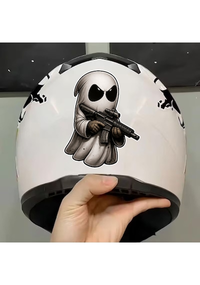 Hayalet Katil Suikastcı - Araba Oto Motosiklet Kask Karavan Cam Sticker - 00356 10X8 Cm