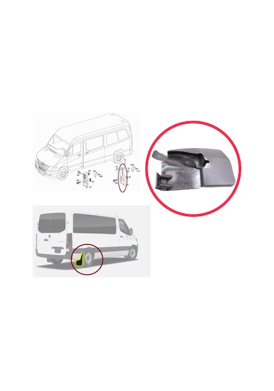 Mercedes Sprinter 906 Crafter 2006-2017 İçin Arka Sağ Paçalık