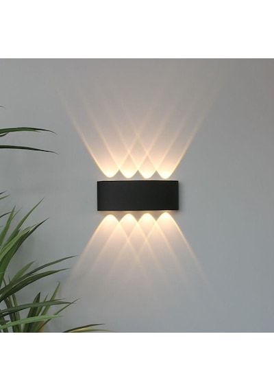 15 Watt, Amber Işık Ledli, Çok Kaliteli İç Ve Dış Mekan Aydınlatma Armatürü, Led Bahçe Duvar Apliği Amber