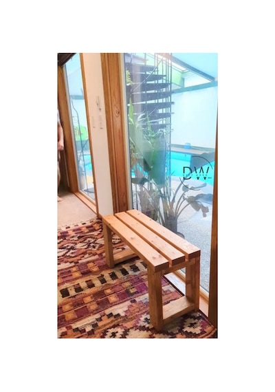 Natural Ahşap Bank Bej Bej