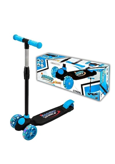 Beren Oyuncak Runner 3 Tekerlekli Işıklı Çocuk Scooter Mavi