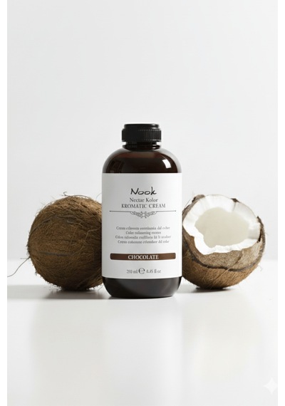 Nook Nectar Kolor Kromatic Renk Canlandırıcı Maske 250ml Chocolate Kahverengi Saçlar İçin Pigmentli Cila