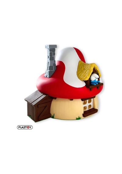 Şirinler Evi Kumbara Smurfs Mushroom Money Box Diğer