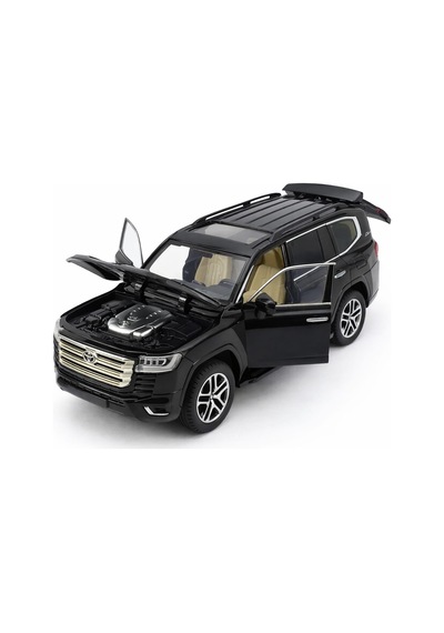 Kutulu Koleksiyon 1 / 24 Ölçek Toyota Land Cruiser Siyah Metal Araba