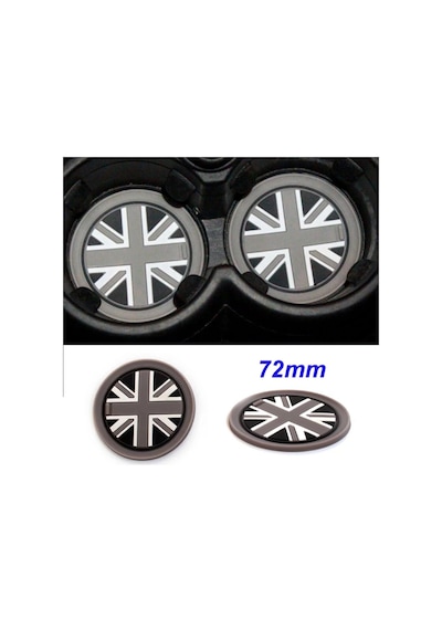 Mini Cooper Araç Içi Bardak Altlığı Union Jk Gray Jk
