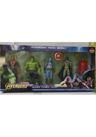 Avengers Süper Kahramanlar 5li Oyuncak Figür Seti Yenilmezler
