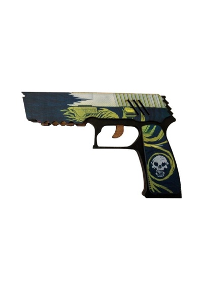 Ahşap Cs-go Wingshot P250 Lastik Atar Oyuncak