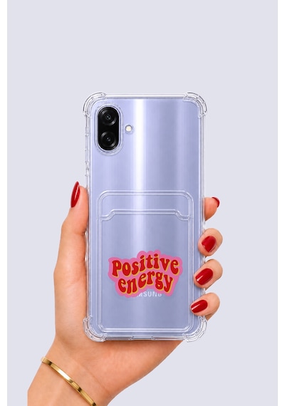 Samsung Galaxy Uyumlu A07 Kartlıklı Pozitif Enerji Desenli Kılıf