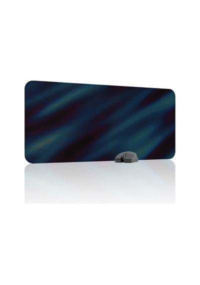 Glitch Kaymaz Dikişli Kauçuk Oyuncu Mousepad V1 - 90x40 Xxl Gaming Mouse Pad Fare Altlığı