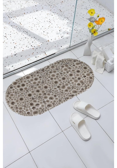 Efe Mark Premium Serisi Banyo - Küvet İçi Kaydırmaz Vantuzlu Damla Desenli Paspas 62 X 32 Cm, Siyah Diğer