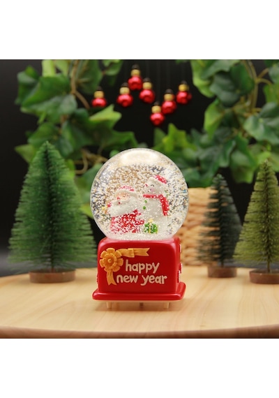 Işıklı ve Müzikli Happy New Year Yılbaşı Kar Küresi
