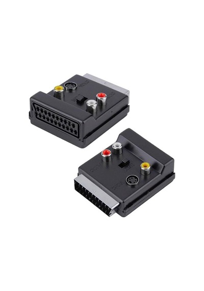 Lexroo Scart Erkek Di Şi - Rca - S-vi Deo Anahtarli Çi Ft Yönlü Av Görüntü Ses Çevi Ri Ci Adaptör