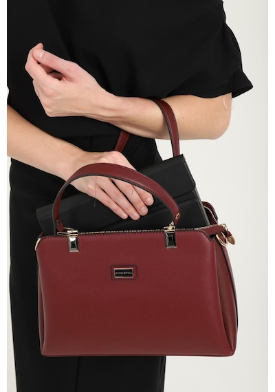 Silver Polo Sp972 Kadın El Çantası Düz Bordo-bordo