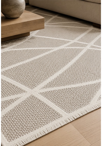 Modern Sisal 8002 Bej Krem Leke Tutmayan Kaymaz Taban Salon Mutfak Koridor Balkon Halısı Bej - Krem