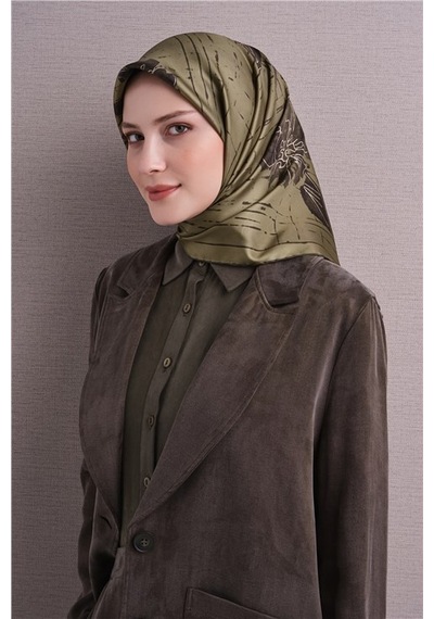 Armine Saf İpek Twill Eşarp 9617d 32 Bal Köpüğü