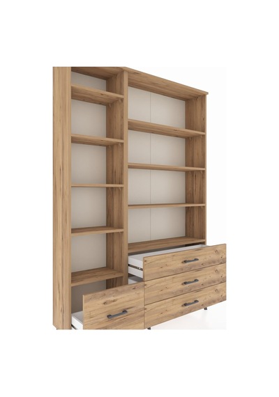 Arges Dolap 9 Raflı 4 Çekmeceli 132x30x195 Çam-çam/çam Çam Arges Dolap 9 Raflı 4 Çekmeceli 132x30x195 Çam-çam/çam Çam