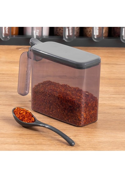 Baharat Saklama Kabı, 6'lı, Kaşıklı, Etiketli Çok Renkli