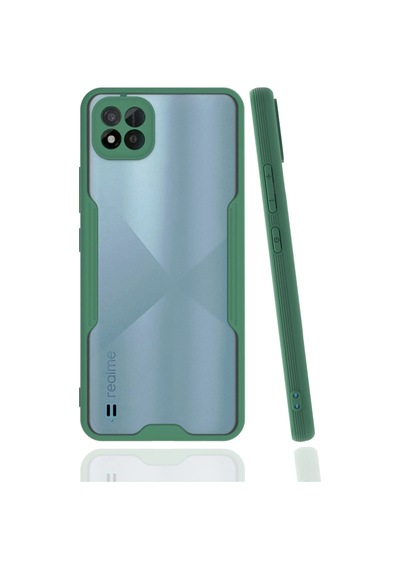 Newface - 374 - Realme C11 2021 Kılıf Platin Silikon - Csmo-tex - - Yeşil
