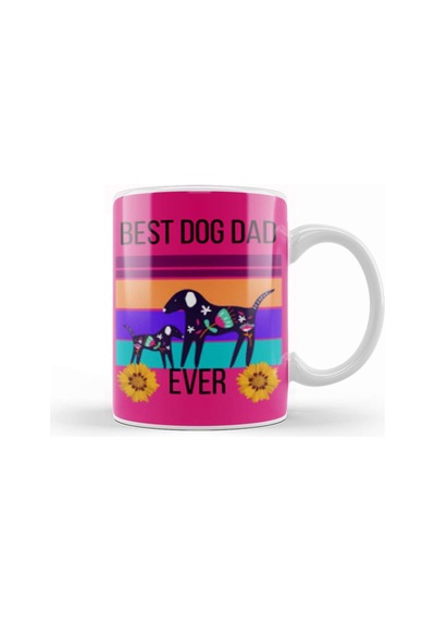 Best Dog Dad Ever Fathers Day Gift 2021 Kupa Bardak Porselen Karışık