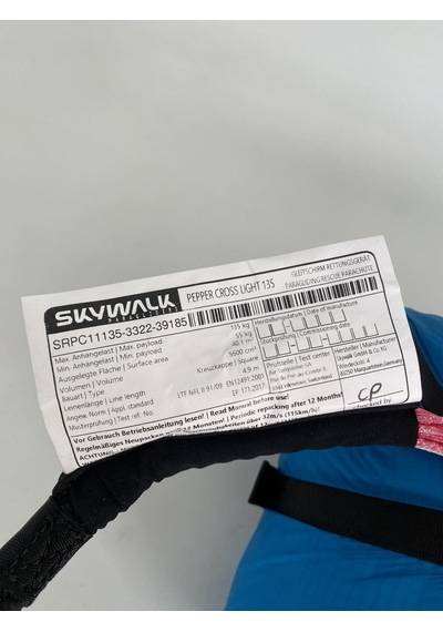 Skywalk Pepper Cross Light 135 Kare Yedek Paraşüt Srpc11135 Çok Renkli