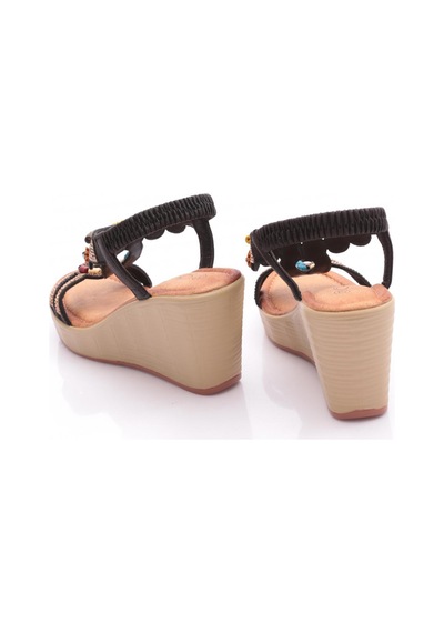 Guja 25y155-3 Kadın Taşlı Sandalet Siyah