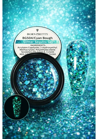 Born Pretty Glitter Sequins Gel Green Boughs 5 Ml Bp-bg504