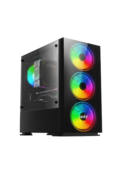 Izoly ST02471 i3-10100F 8 GB 256 M.2 NVMe 4 GB RX550 24" Free Dos Masaüstü Oyuncu Bilgisayarı