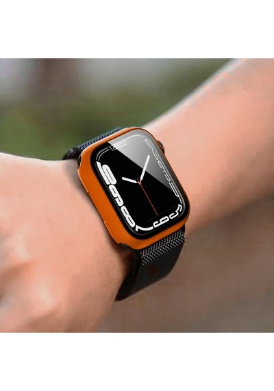Cam + Kılıf  Apple Uyumlu Watch  Ula 49mm Kılıfları Pc Tampon + Ekran Koruyucu Te Silver 49mm Ultra Ultra2