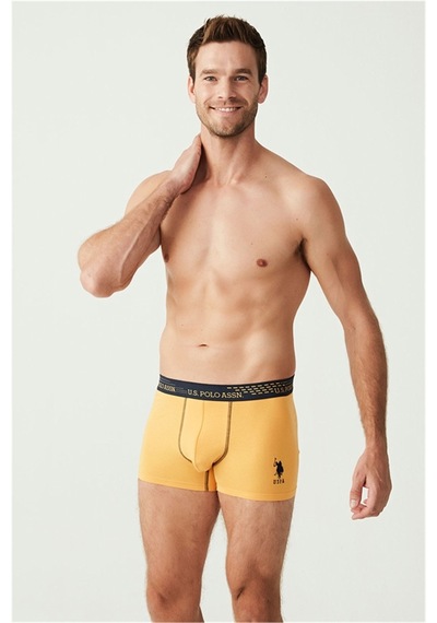 U.S. Polo Assn. U.s Polo Assn. 80178 Erkek 3 Lü Boxer-sax&lacivert&sarı Çok Renkli