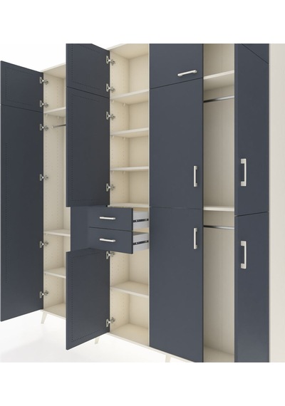 Arges Dolap 10 Raflı 2 Çekmeceli 3 Askılı 220x30x243 Aytaşı-antrasit/antrasit Antrasıt/antrasıt Arges Dolap 10 Raflı 2 Çekmeceli 3 Askılı 220x30x243 Aytaşı-antrasit/antrasit Antrasıt/antrasıt