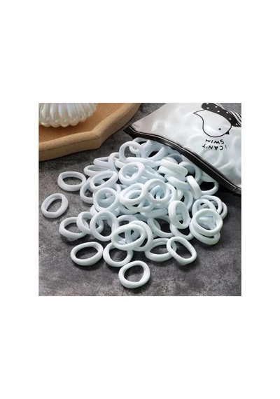 50 Adet Lastik Esnek Beyaz Toka Seti Beyaz - 860662998 Beyaz - 860662998 Beyaz