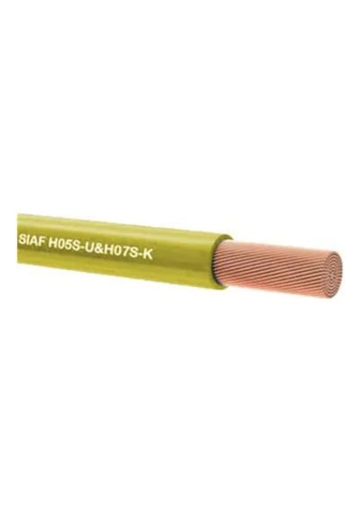 Kablo Yanmaz 1 Mm Çok Telli Tek Damarlı Sarı 5 Metre Top