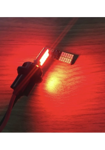T10 Kırmızı Led Ampul 24 Smd Canbus