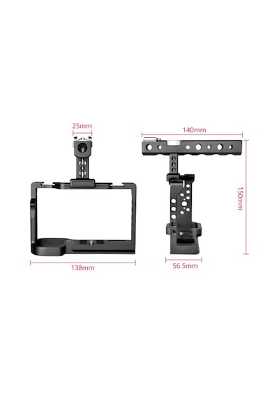 Ayex C24 Cage, Kamera Kafesi Sony A7C Uyumlu (Sony Alpha 7C, ILCE