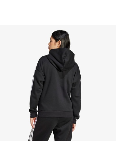 Adidas Essentials 3 Stripes Full Zip Kadın Siyah Polar Je1283 Siyah