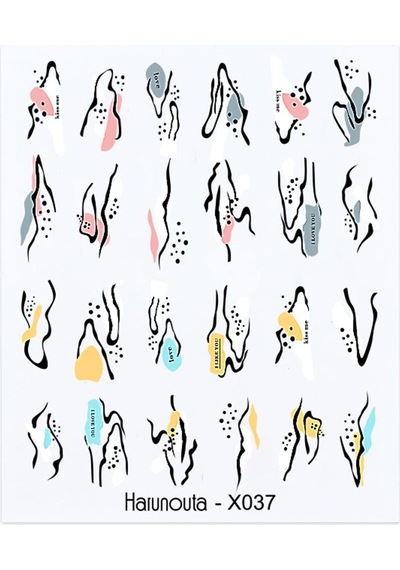 Su Transferli Nail Art Sticker X037 49831-37