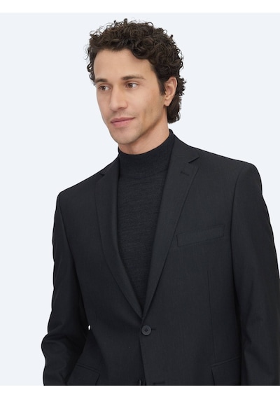 Kip Siyah Mikro Regular Fit Takım Elbise Siyah