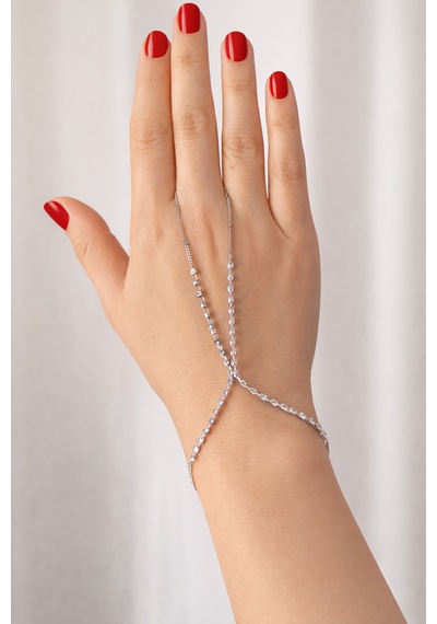 Ruby Touch Işıltılı Şahmeran Bileklik Gümüş - Gri
