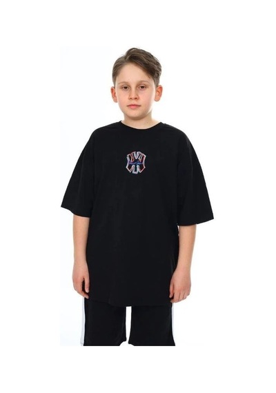 Ekkokids Erkek Çocuk Ny Baskılı Tshirt-14541 SIYAH