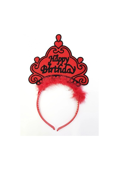 Happy Birthday Yazılı Neon Renk Taç 12 Adet Bx40 Diğer