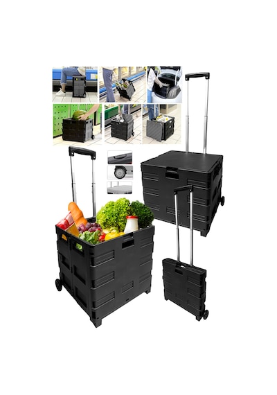 Katlanır Fonksiyonlu Koli Yük Paket Taşıma Pazar El Arabası 80kg