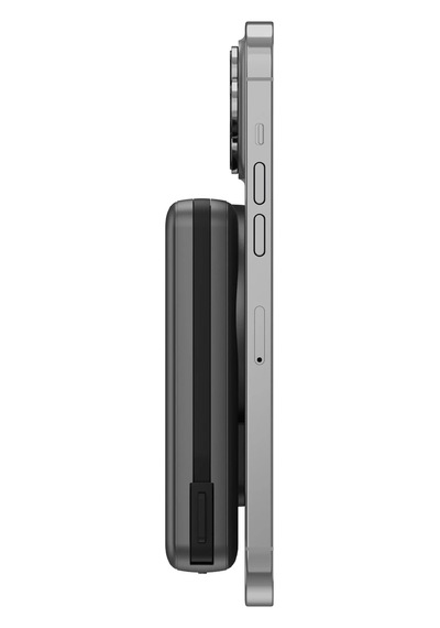 Magpac Pro Plus 10.000 Mah 20w Type-c 20w Type-c Kablo Ve 15w Kablosuz Şarj Hızlı Şarj Magsafe Powerbank Koyu Gri