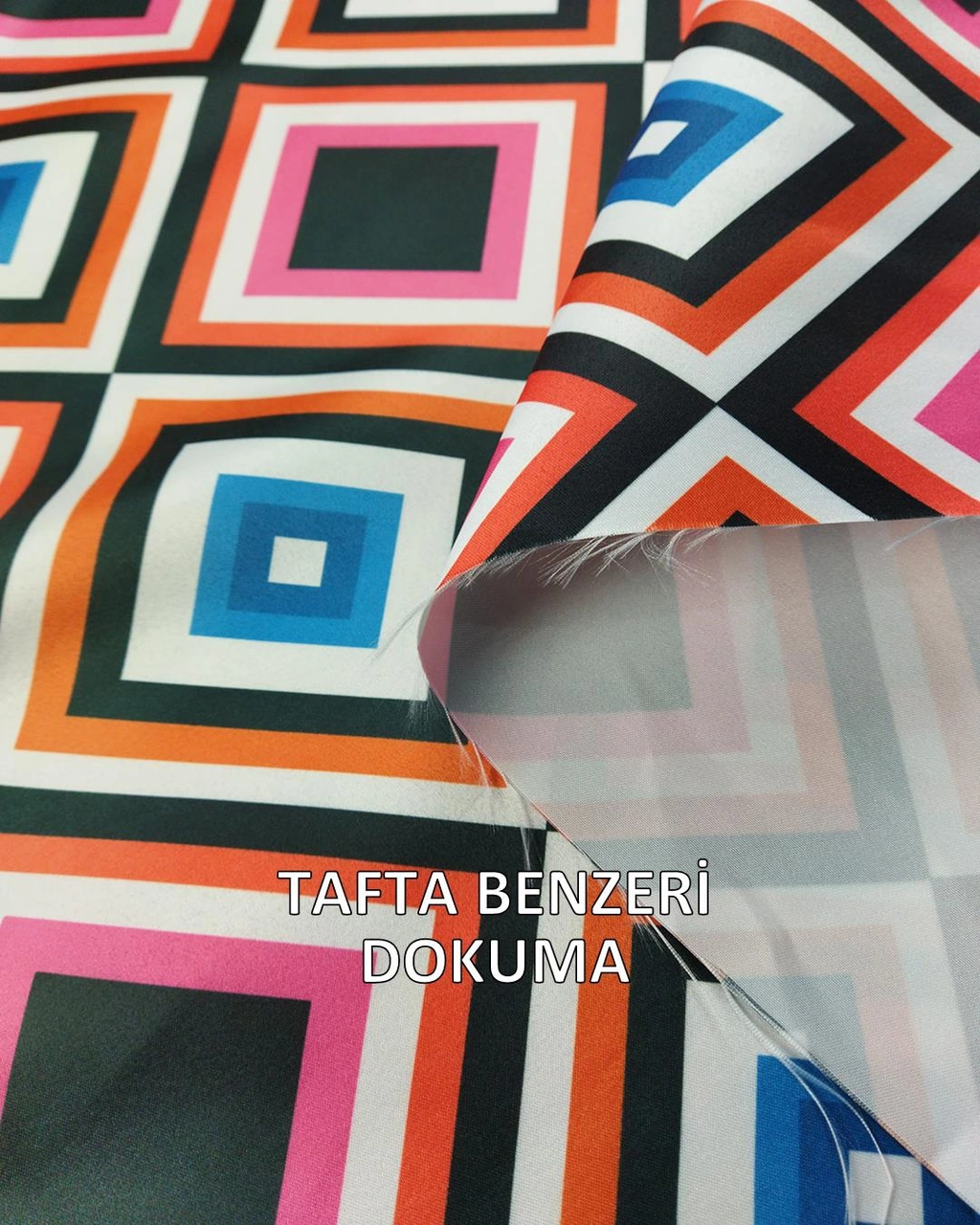 Tafta Benzeri Kalın Bir Dokuma Canlı Parlak Renklerde En 150 Cm X Boy 390 Cm -2964