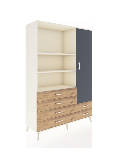 Hyperion Dolap 7 Raflı 6 Çekmeceli Tek Kapaklı 132x44x195 Aytaşı-antrasit/çam Antrasıt/atlas Çam Hyperion Dolap 7 Raflı 6 Çekmeceli Tek Kapaklı 132x44x195 Aytaşı-antrasit/çam Antrasıt/atlas Çam